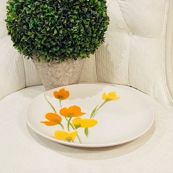MR2-Large Mid Century Modern "Daphne" Floral Ironstone Platter - Picture 2 of 7